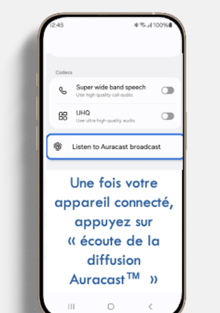 Étape 1 : Listen to Auracast broadcast