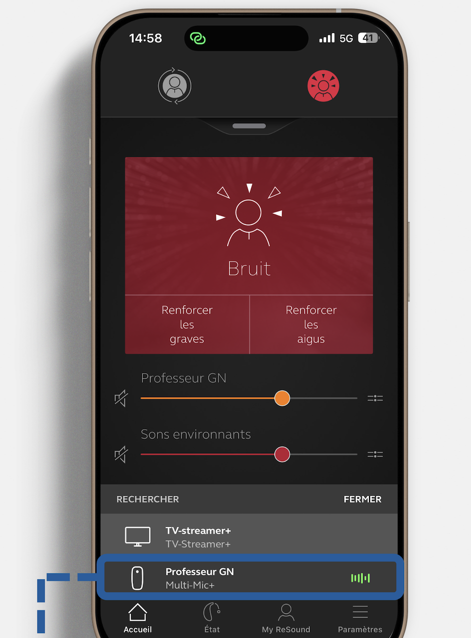 Étape 2 : Choisir le flux Auracast